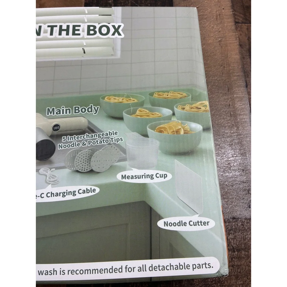 3-in-1 Cordless Electric Noodle Potato Sausage Maker CB46 Handheld Pasta Machine
